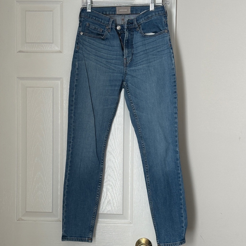 Everlane Slim Straight Leg Medium Wash Denim Jeans Size 28 Regular Women Capsule